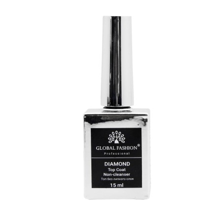 Топ для гель-лаку без липкого шару Global Fashion Top Coat Алмазний, 15 мл